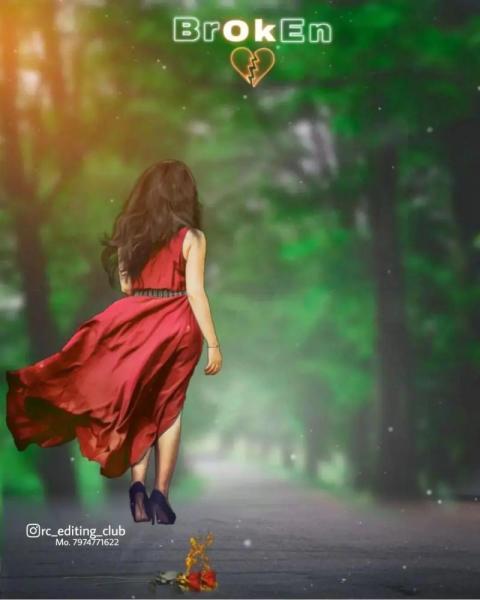 Alone Gilr Back View PicsArt Editing Background HD