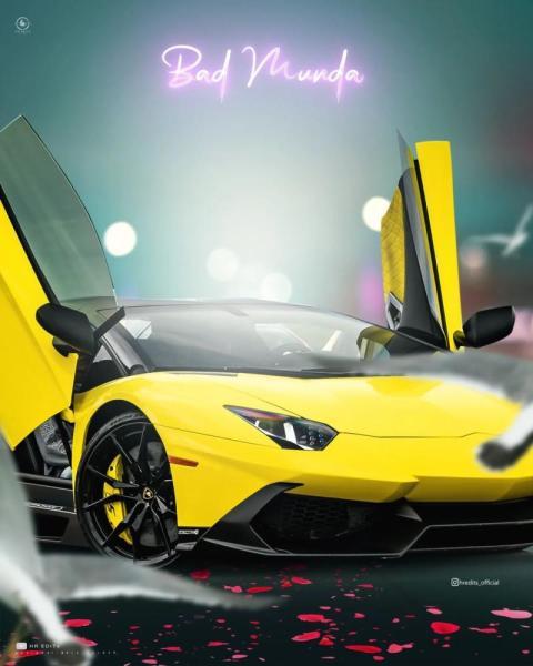 Yellow CAr PicsArt Editing Background HD For CB Photo