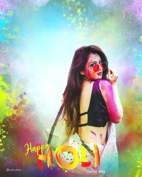 Holi Girl HD Background For Images CB Photo Editing