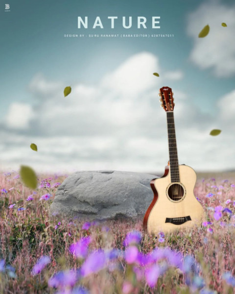 Nature Guitar Photo Editing Wallpaper CB Background HD