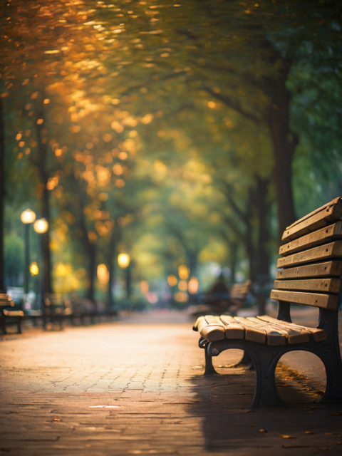 Photoshop Bokeh Effect light Blur Road Park Bench Background CB Images