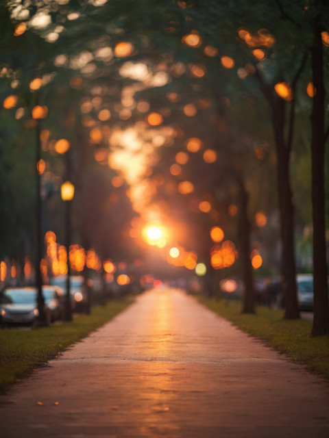 Free Bokeh Effect Light Blur Road Park Light Editing Background HD